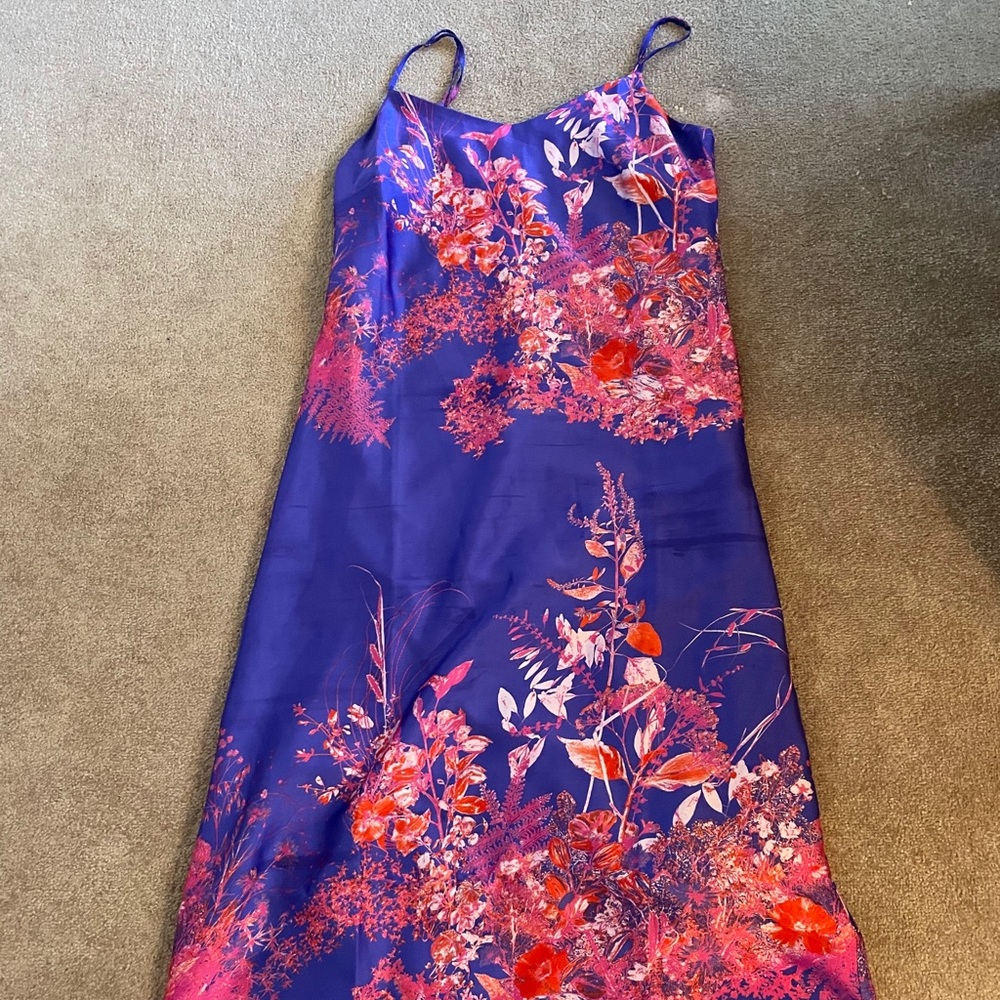 Floral silk dress